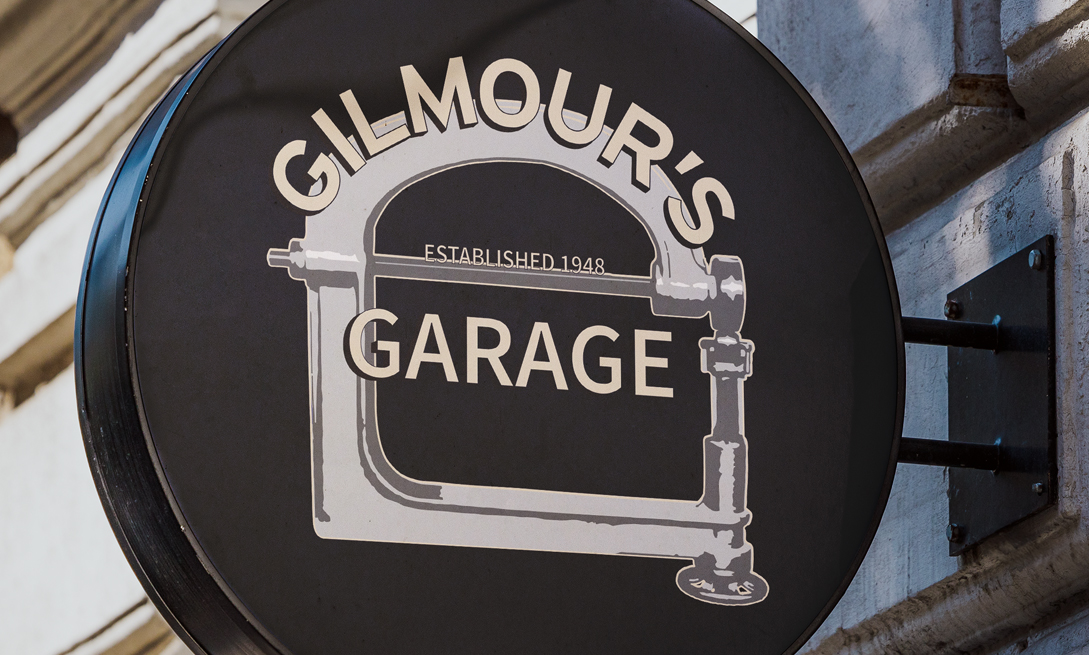 Gilmour's Garage vehicle graphic