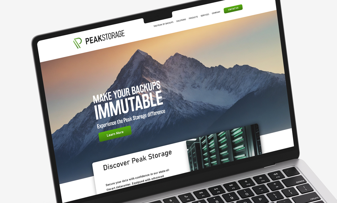 Peak Storage website